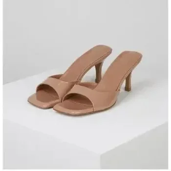 New Summer New Slippers Women  Trend Sexy Large Size Square Toe Thin Heels Shoes Ladies Casual Slippers Heel zapatos 35-42 1