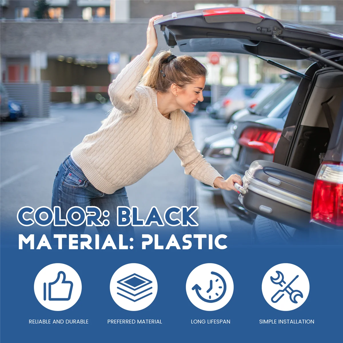  자동차 트렁크 전기 뒷문 킥용 577K 자동 풋 페달 센서(검은색)