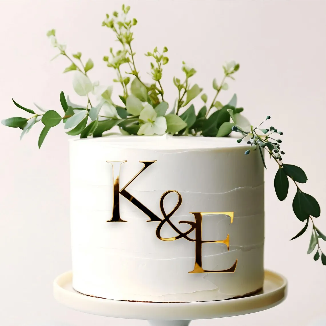 Cake Initals Customized Bridal and Groom Initial Wedding Cake Decoration,Elegant ...