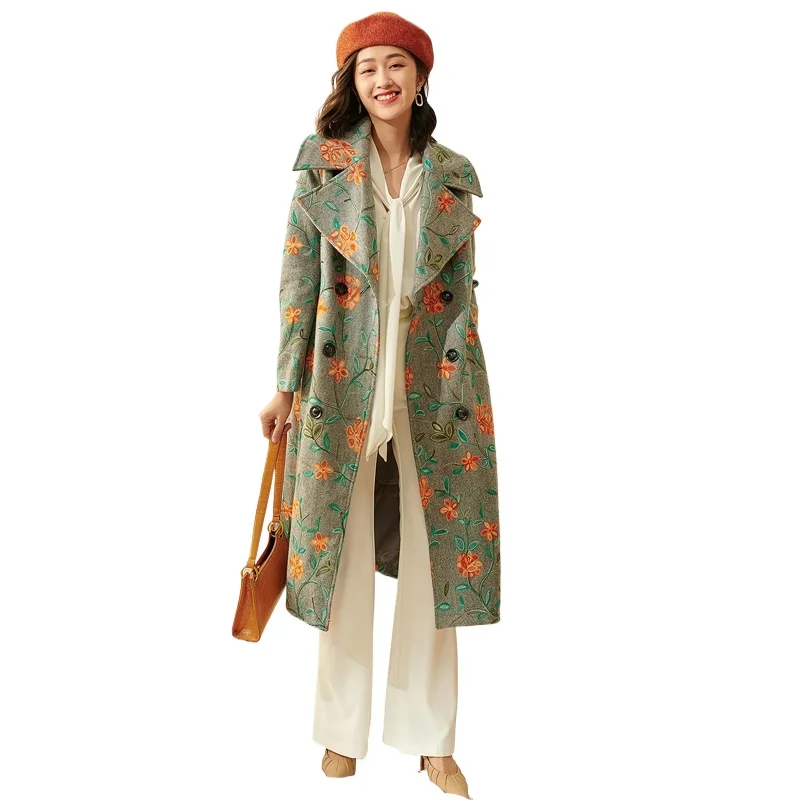 ジャケット・アウター UND SHADOW FLOWER WOOL COAT Ameri（アメリ）の「UND SHADOW FLOWER WOOL COAT（チェスターコート
