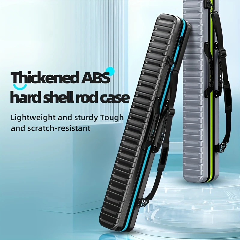 Description Picture 3 of item130cm Hard Shell Fishing Rod Bag PVC+ABS Wear-resistant, Durable and Waterproof Fishing Gear Bag Large Capacity Fishing Bag