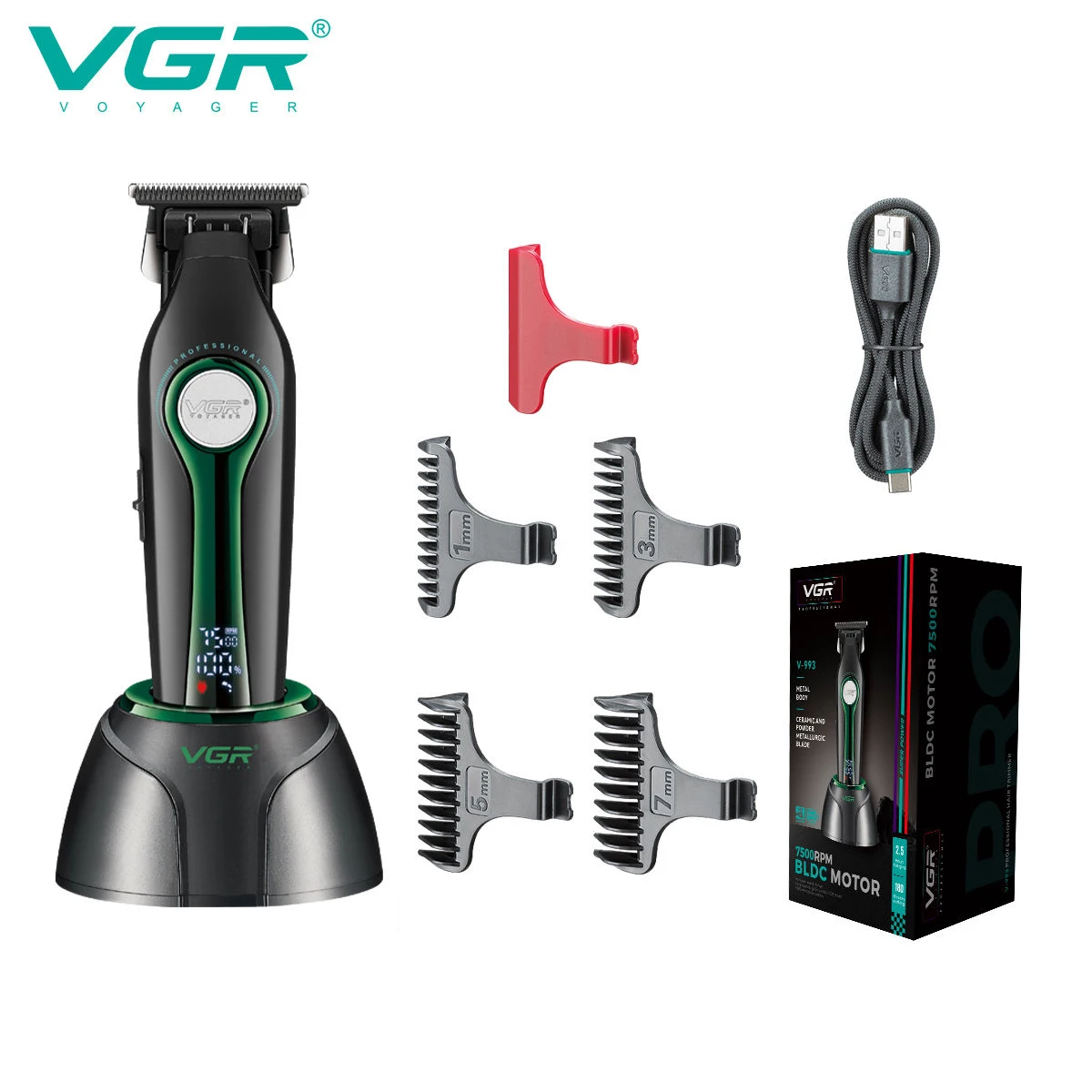 ماكينة قص الشعر الاحترافية VGR V-010 V-993 بقوة قو...