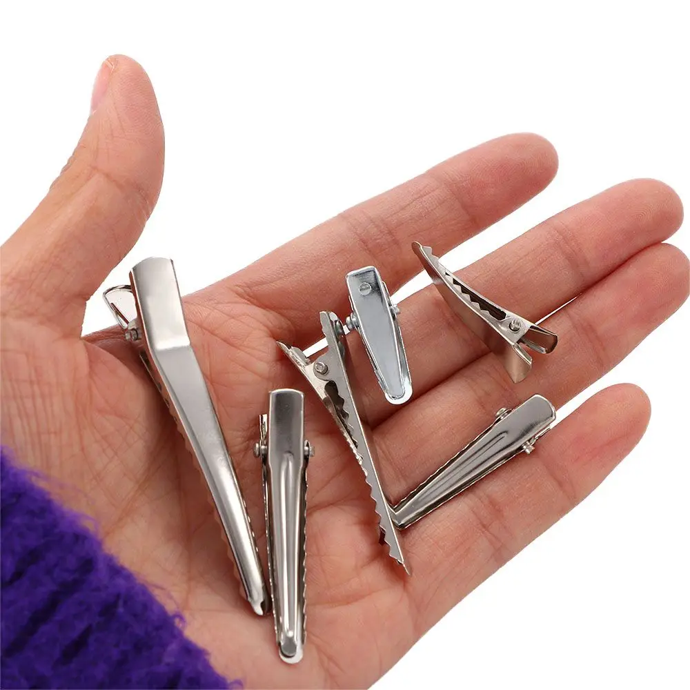

Women Professional Silver Fashion Single Prong Alligator Hairpin Hair Clips Styling Tools Hairdressing