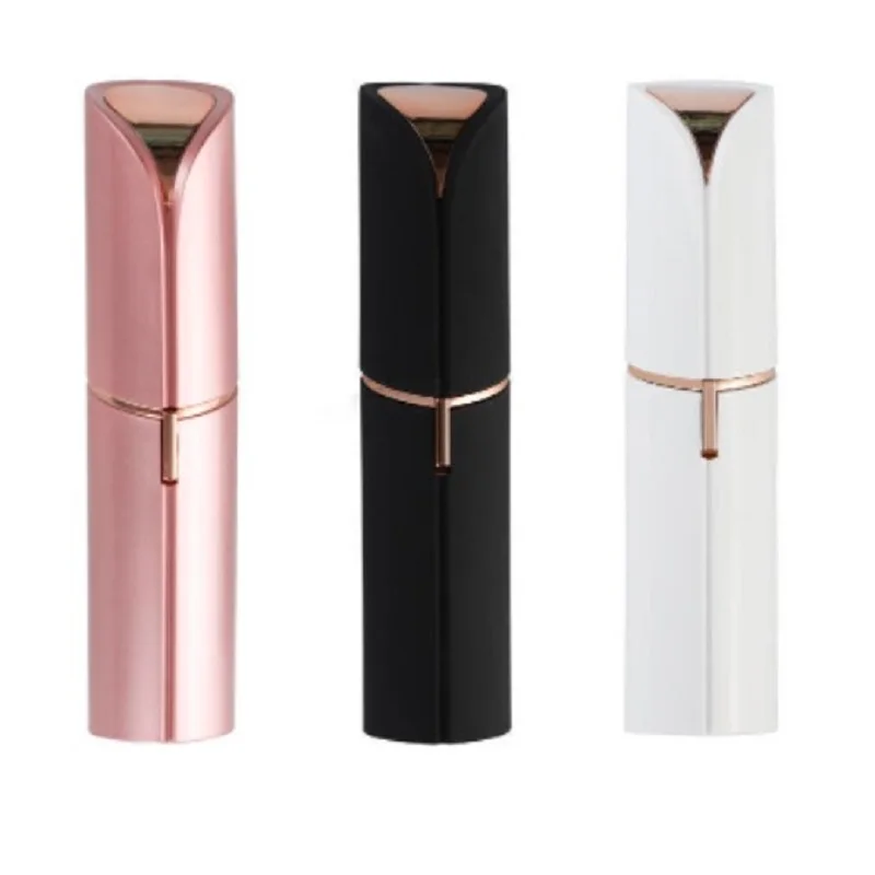 Portable Mini Lipstick Shape Electric Epilator USB Charging Painless Women Shaver Trimmer Body Face Bikini Underarm Hair Removal 3
