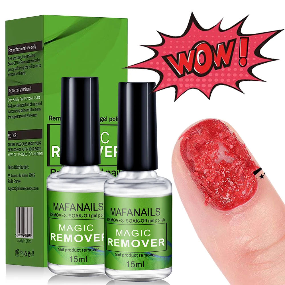 2-Pack Gel Nail Polish Remover Remove Gel Nail Polish, No Foil Needed 15ml  | eBay