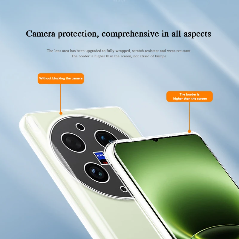 Clear Silicone Phone Case with Camera Protection - Ultra-Thin and Sleek Design