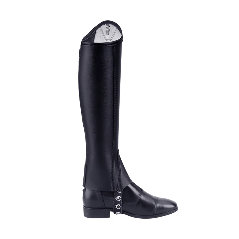 Equestrian Half without boots Chaps Horse riding body protector Micro-fibre Leg Half chaps Black color unisex L size for Rider