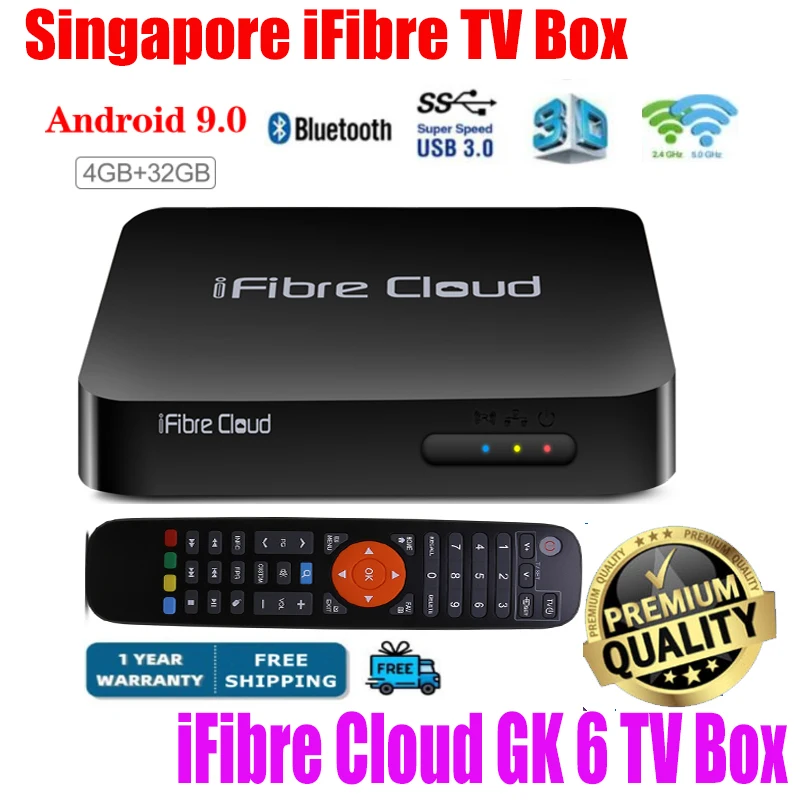 [Подлинный] 2022 г. starhub приставка из Сингапура ifiber cloud GK6 4 ГБ 32 android tv Amlogic S905X3 с bluetooth 5