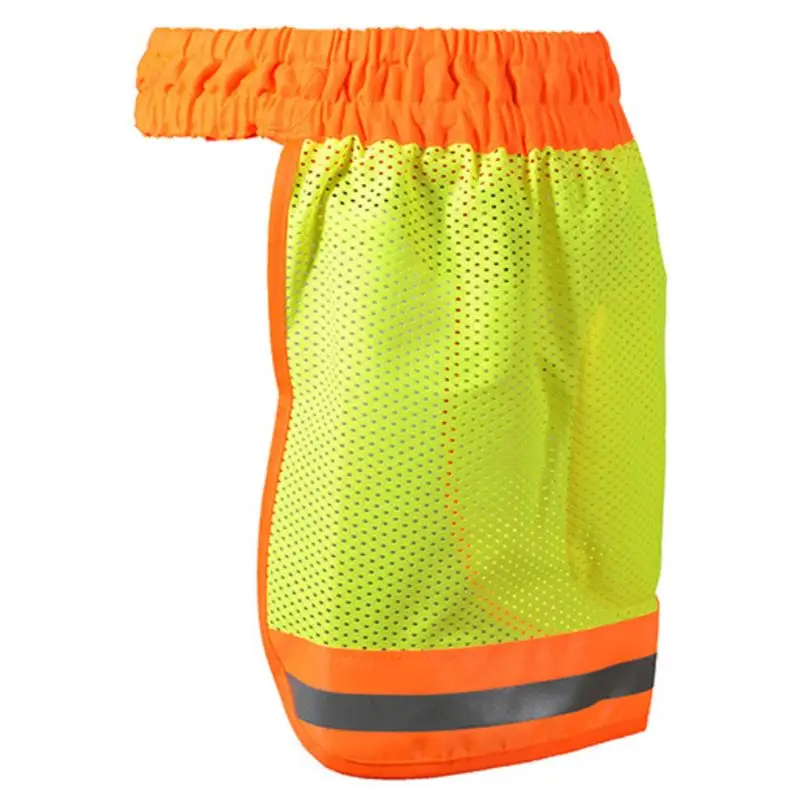 

652F Elastic Hard Hat for Sun Shade High Visibility Mesh Contrasting Reflective Strip Regular Brim Neck for Protection Helmet