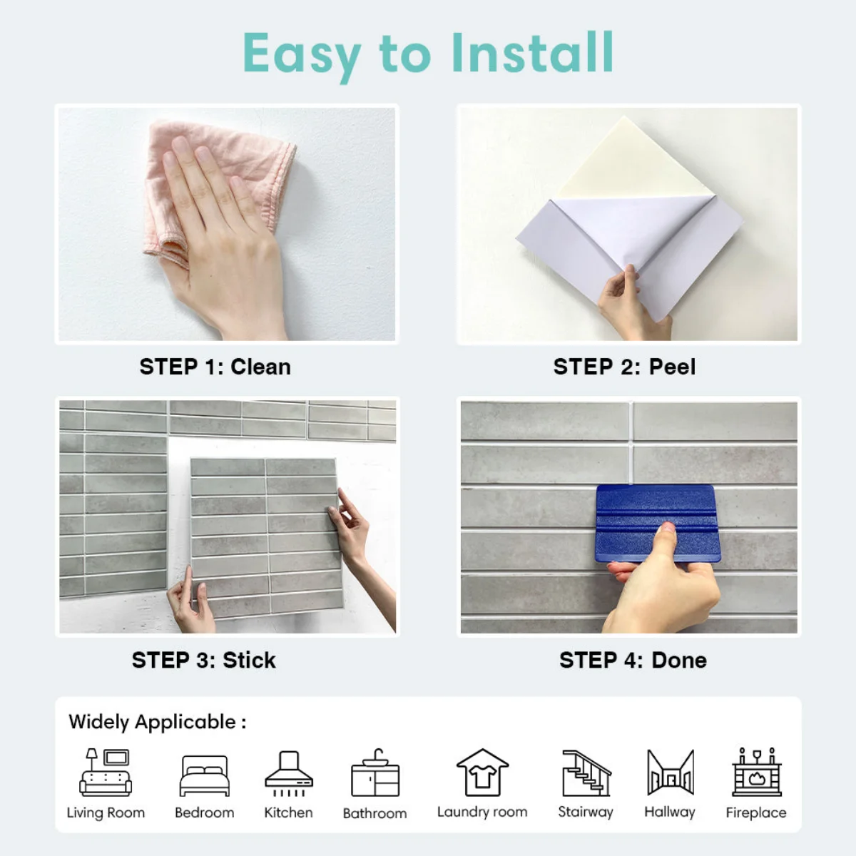 Decorative 3D Tile Sticker Self-adhesive 3D Wall Panel Peel and Stick Tile Backsplash Kitchen Waterproof Wall Sticker 1/10pcs 3d wallboard 3d tile sticker
