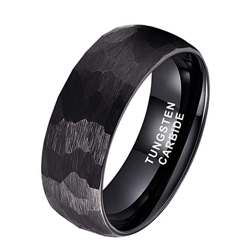 6-13 Gioielli Da Uomo In Oro Tungsteno Modello Martello Oro Nero Oro Rosa 2022 Anello Di Tendenza