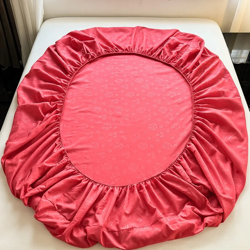 1 Simple Modern Flower Printed Matte Fitted Sheet, Bedroom Printed Bed Cover, Bedding (Excluding Pillowcases) 6