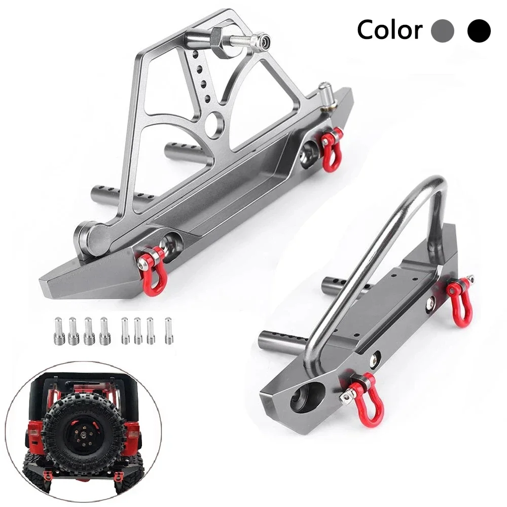 

Лидер продаж один комплект универсальный металлический бампер передний и задний анти-столкновение для 1/10 гусеничного автомобиля Axial SCX10 Jeep Wrangler MST SCX10 II