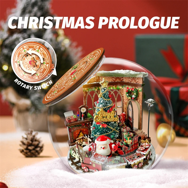 DIY Wooden Doll Houses Christmas Prologue Cottage Miniature Model Kit Underground Potions Castle Casa Dollhouse Friends Gifts 5