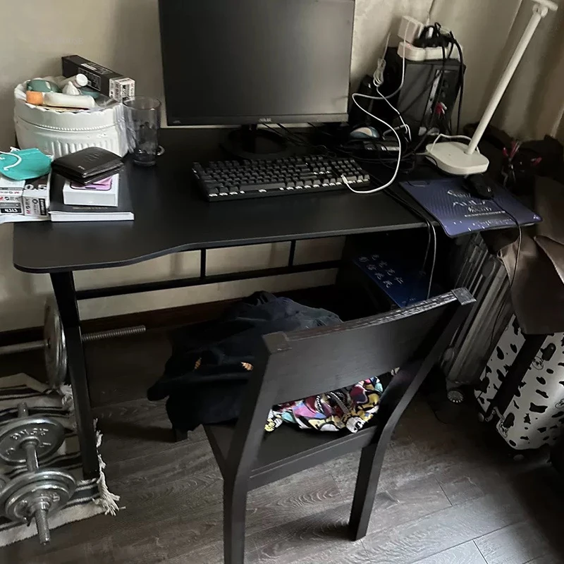 Description Picture 6 of itemModern Desktop Computer Desks Hole Board Desk Bookshelf  Integrated Luxury E-sports Gaming Table Small Apartment Learning Desks