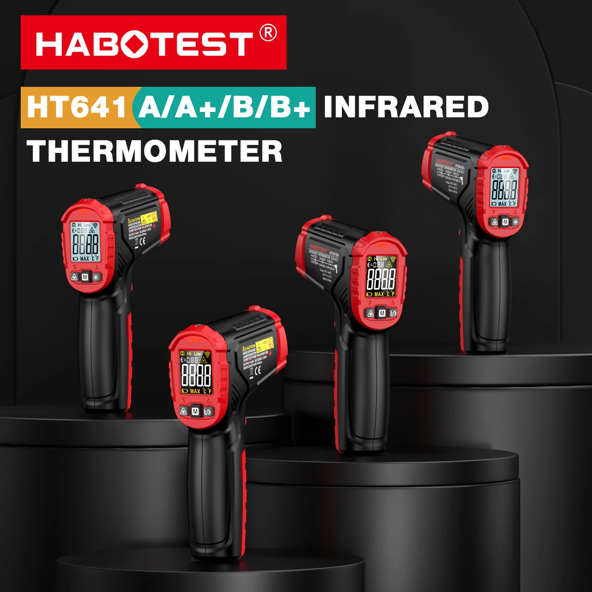 Habotest Ht641 Termometro Digitale A Infrarossi Misuratore Di Temperatura Laser Senza Contatto Pirometro Imager Igrometro Ir Termometro