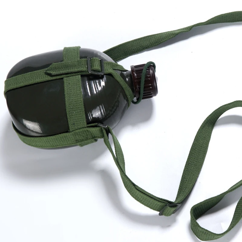 1.5L Army Military Outdoor Camping Trip Cycling Aluminum Water Bottle Canteen