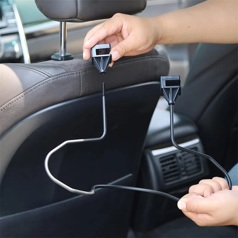 Universal Car Hanger For Hat Coat Clothes Back Seat Headrest Hangers Organizer Stainless Steel Rack For Truck SUV Auto Accessory