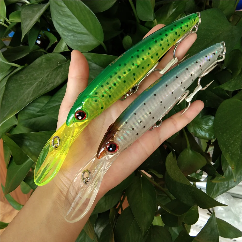 Noeby Trolling Fishing Lure 5-8m Floating Super Minnow Crankbaits 3x Treble  Hooks Hard Bait Fishing Tackle Nbl9046 - Fishing Lures - AliExpress