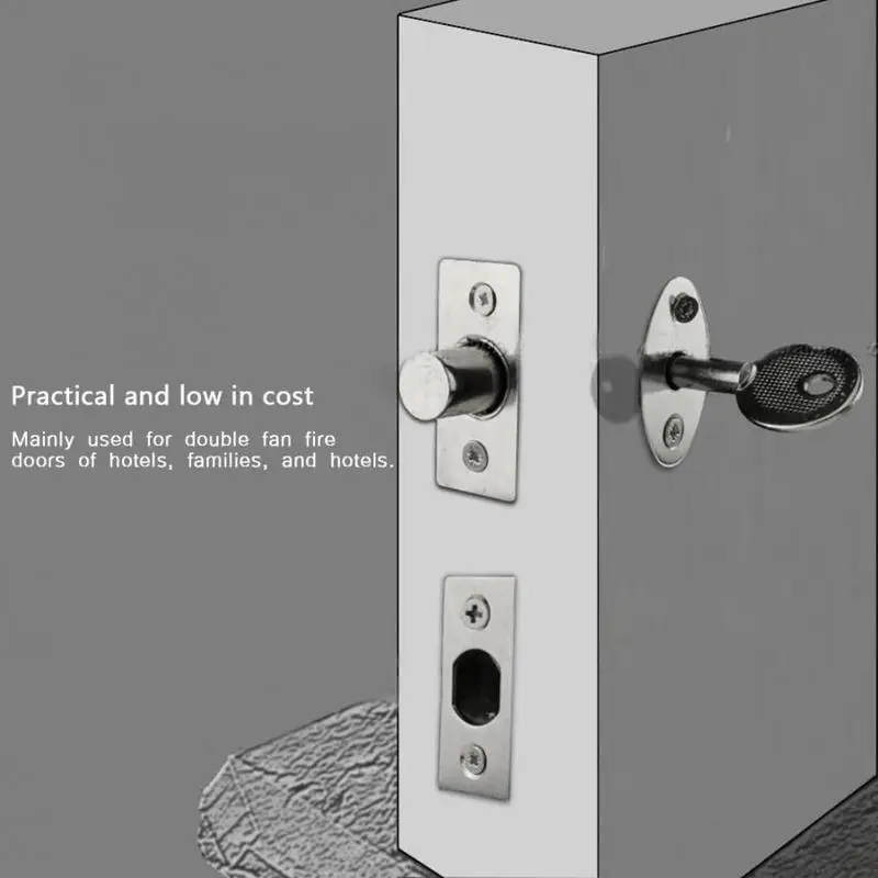 Invisible Mortise Door Lock Iron Pipe Well Lock Fire Door Escape Aisle Furniture Accessories door lock
