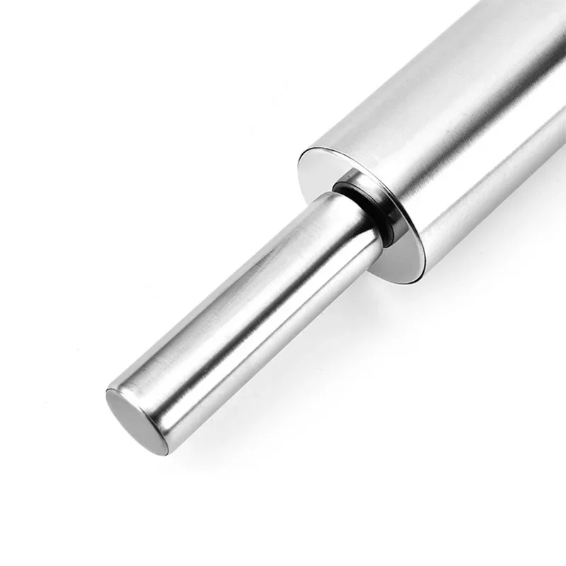 Description Picture 6 of item1Pcs Stainless Steel Fondant Rolling Pin Non-stick Pizza Noodles Cookie Cake Roller Kitchen Roller Easy Dough Rolling Tool