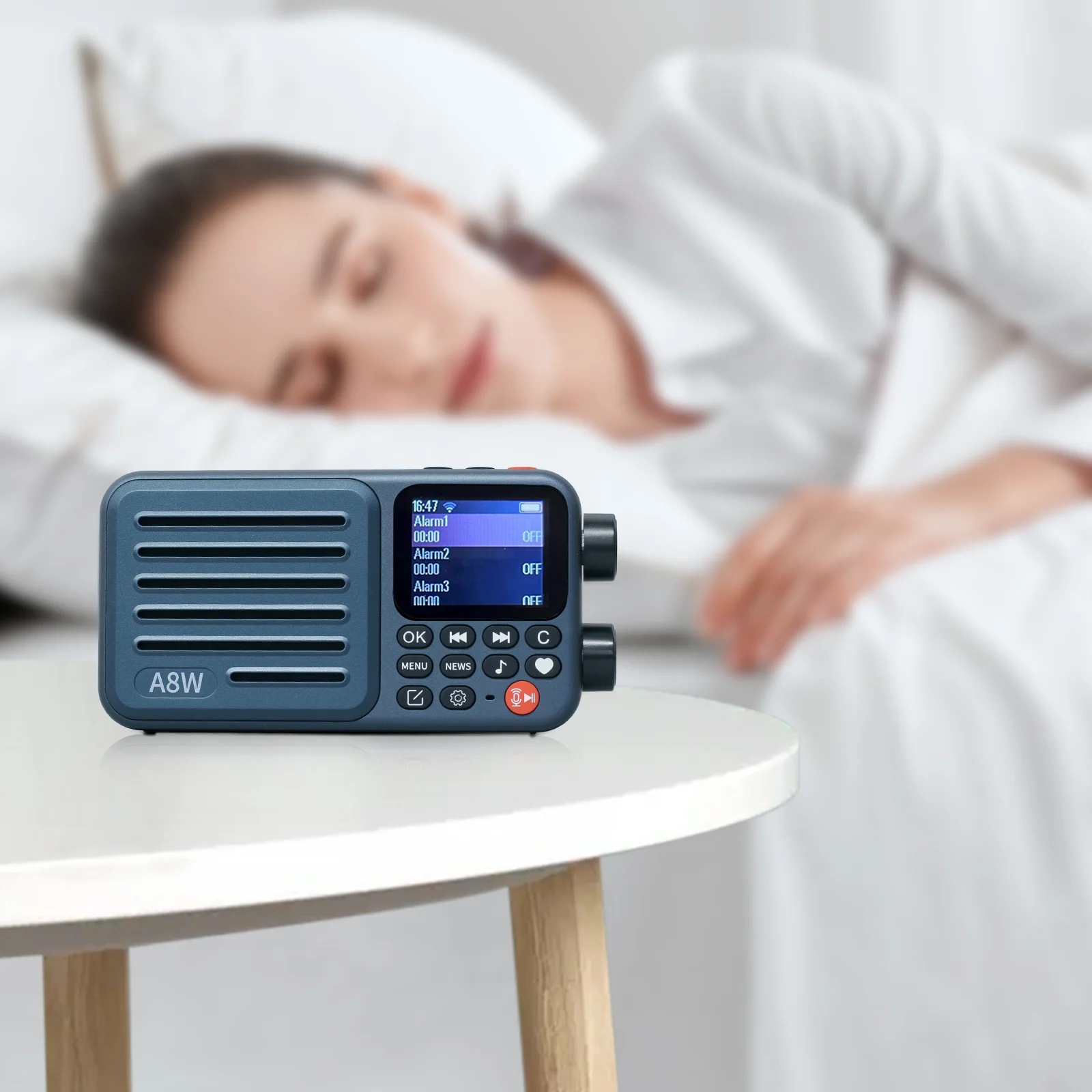 CHOYONG A8W Portable Internet Radio,Smart WIFI FM Receiver with 4K+ Pre-stored Stations, Alarm Clock, Micro SD,Voice Control 5