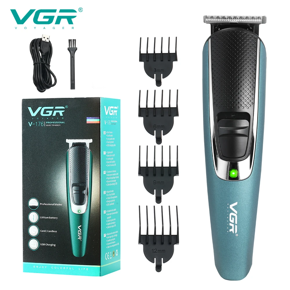 VGR 176 foreign trade oil head engraving scissors bald hair barber magic razor electric fader electric hair clipper cross-border