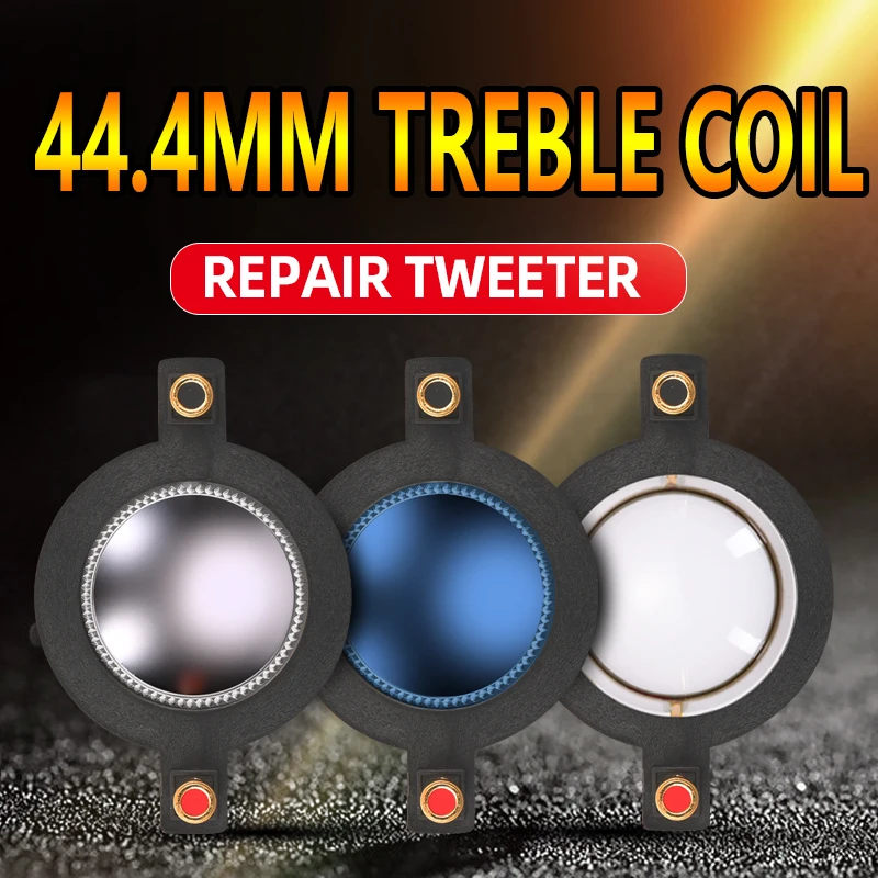 44-core 44.4mm audio speaker tweeter coil replaces diaphragm tweeter film Round wire Flat wire speaker composite film. A titaniu for bmw g30 f10 5 series car tweeter covers glow speaker audio trumpet head treble led before and after loudspeaker