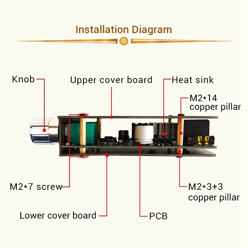 ZK-1002MT 블루투스 5.0 전력 증폭기 보드 키트, 100W 채널 증폭기 보드, 단락 보호, 앱 제어, 내구성