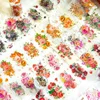 1Pack Tape 2M literary Beautiful Flowers Colorful Rose Material PET Decorative loop Stickers Supplies Adhesives Scrapbook 75MM 2
