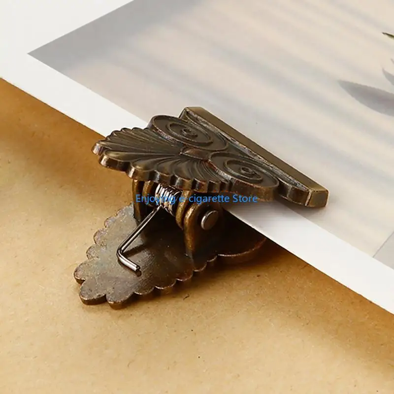 Clip per raccoglitori con clip in metallo retrò eleganti con contenitore trasparente per rilegare documenti a scuola e in Y4QF - immagine 4