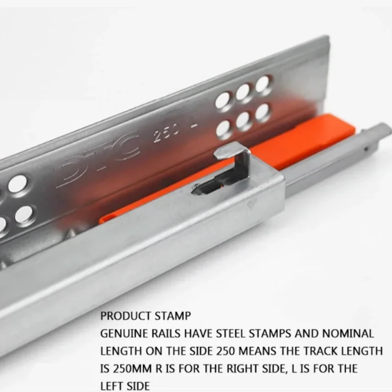 Drawer Slides 1Pair Rebound Press Push To Open Under Mount Furniture Kitchen Bath 25KG DTC Brand
