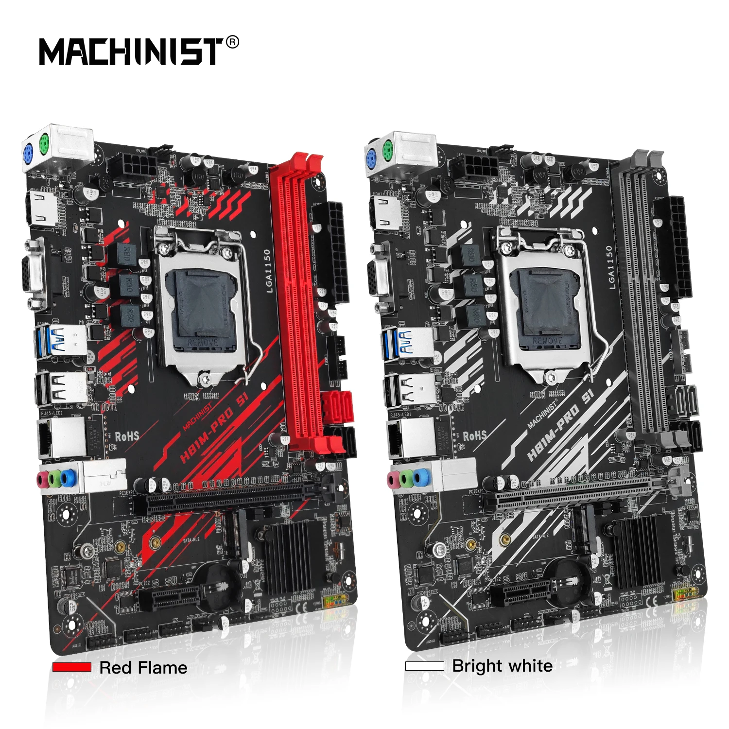 MACHINIST H81 Motherboard LGA 1150 NGFF M.2 Slot Support i3 i5 i7