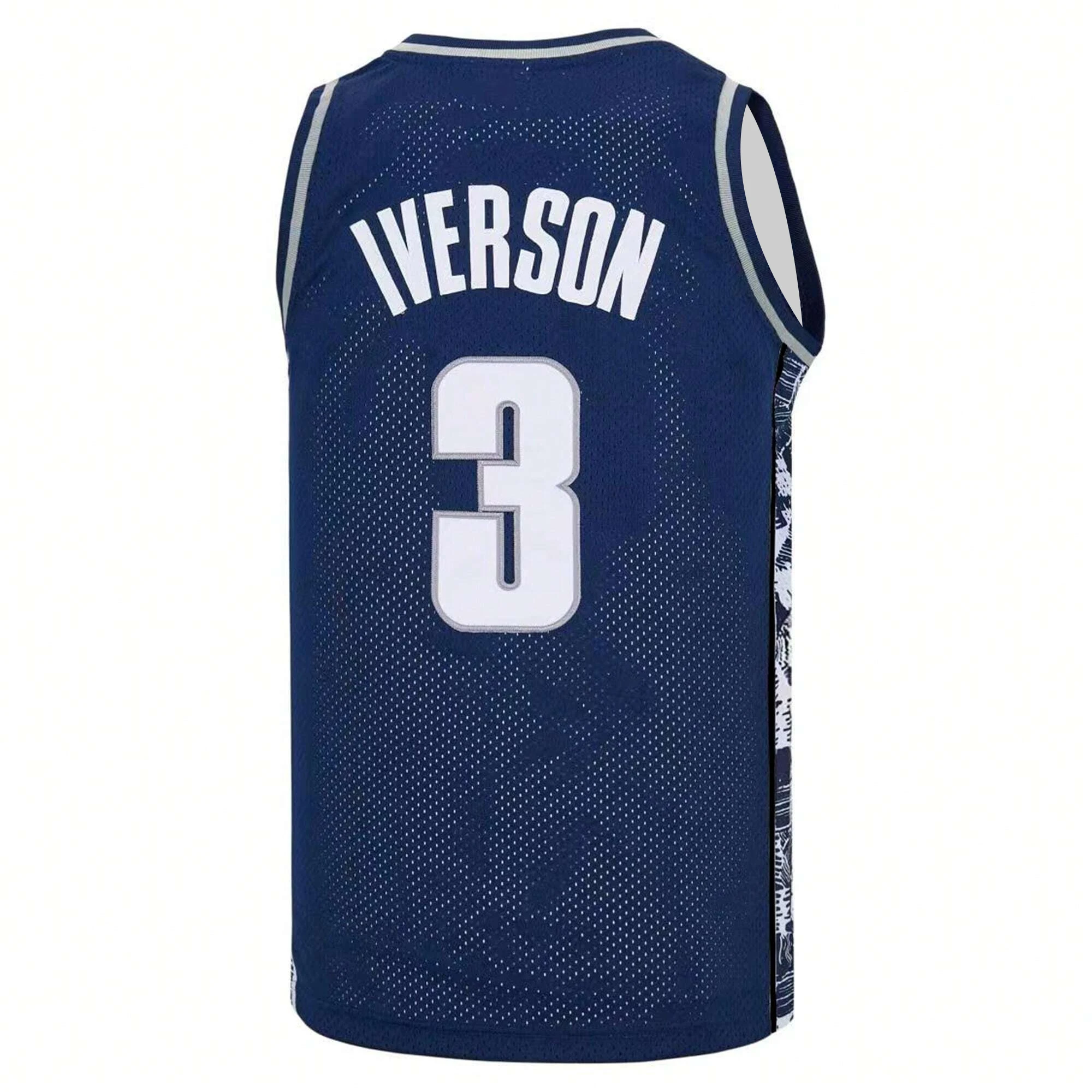 Men's Georgetown Collegiate Athletic Iverson retro basketball jersey adult training ball shirt men clothing tee tops