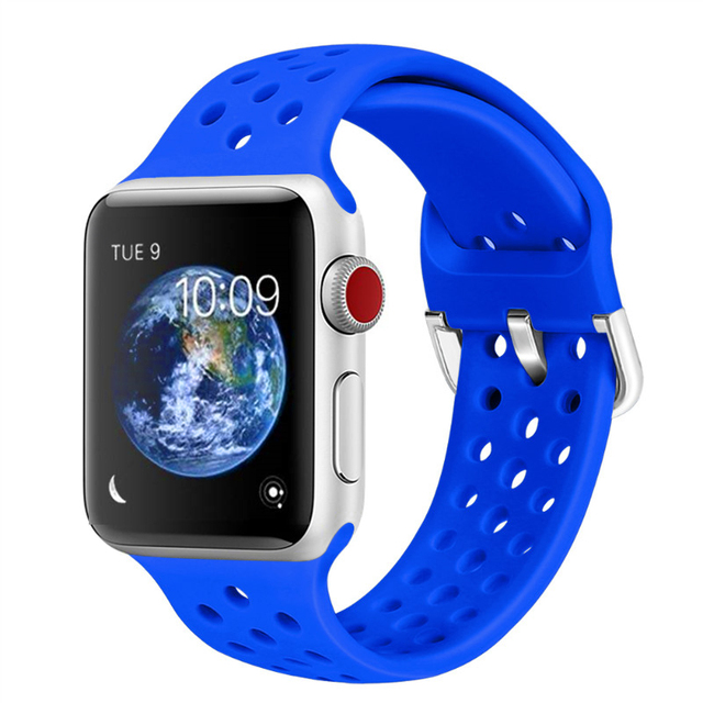 Strap Compatible with Apple watch 44mm 42mm 40mm 38mm Sports breathable replacement strap for iwatch 7 6 5 4 3 SE Band