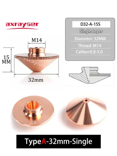 All Types Laser Nozzles Fiber Cutting Machine Double/Single Dia.28/D32mm for Raytools Precitec WSX HSG Bodor HANS Laser Head - Image 19