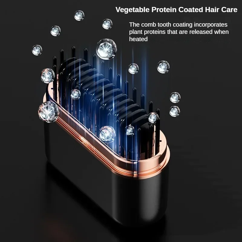 2000mah Mini Hair Straightening Comb Wireless Hair Comb 3 Temperature Adjustment Straightening Brush Straightener hair straightener hair straightener brush hair straightener comb