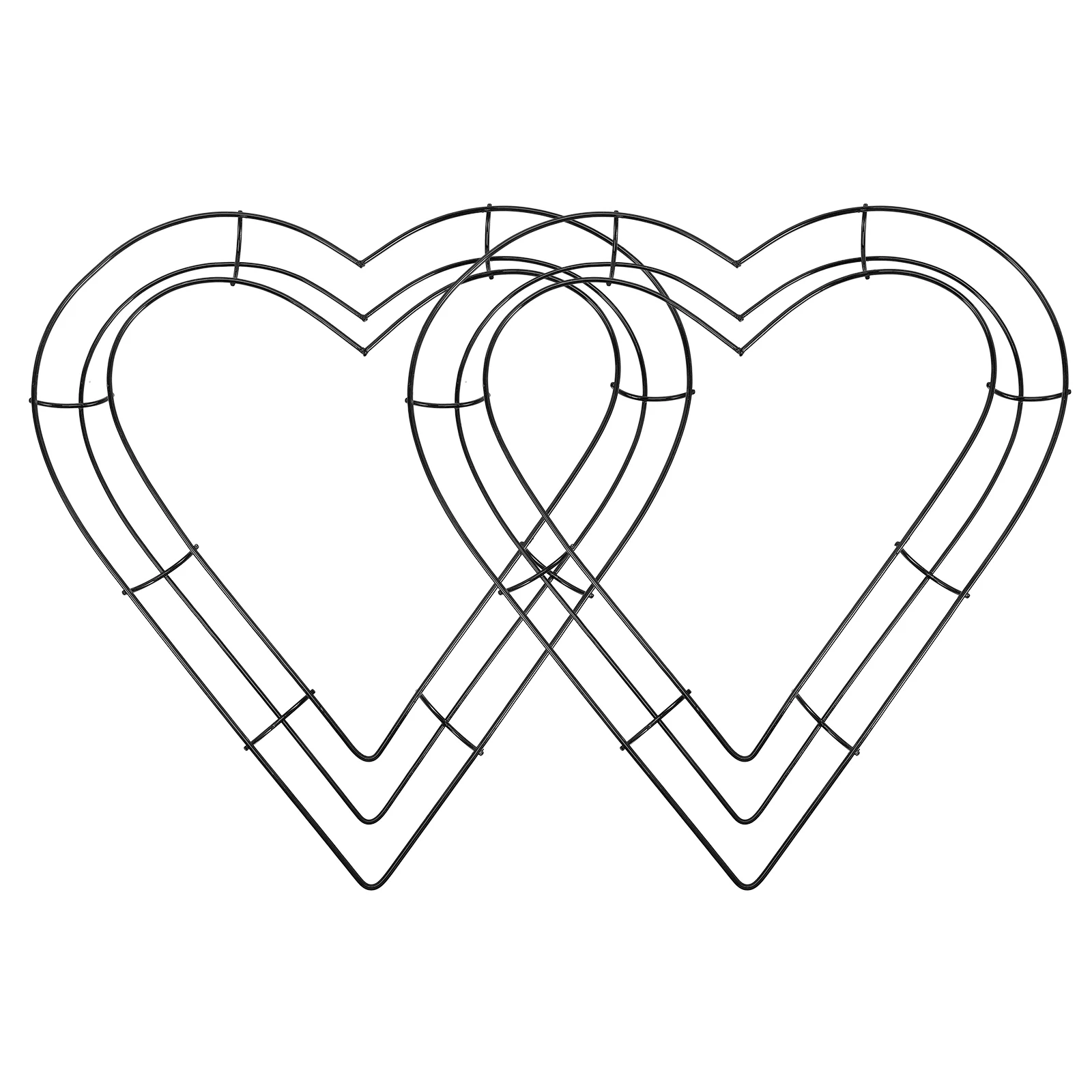 

Metal Wire Rings Heart Shaped Floral Wreath Making Form Hanging Decoration