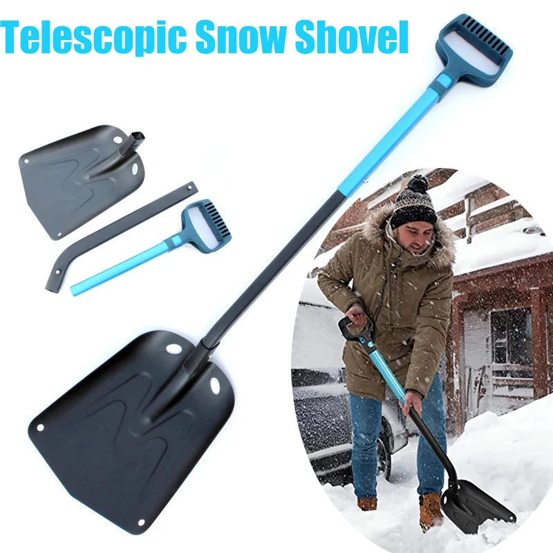 Winter Telescopic Snow Shovel Multifunctional Portable Snow Shovel Deicing Multifunction Winter Supplies portable shovel snow shovel set