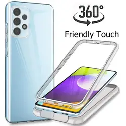 Crystal Clear Full Body Protective Case for Samsung Galaxy Smartphones