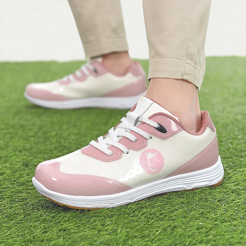 Trendy Change Colour Golf Footwear Unisex Fashion Casual Lace-up Women's Golf Shoes Blue Waterproof Non-slip Men Athletic Shoes