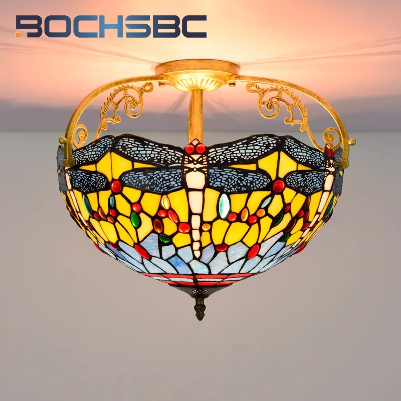 

BOCHSBC телефон диагональю 16 дюймов со стрекозой из витражного стекла над детской декорацией для столовой коридора
