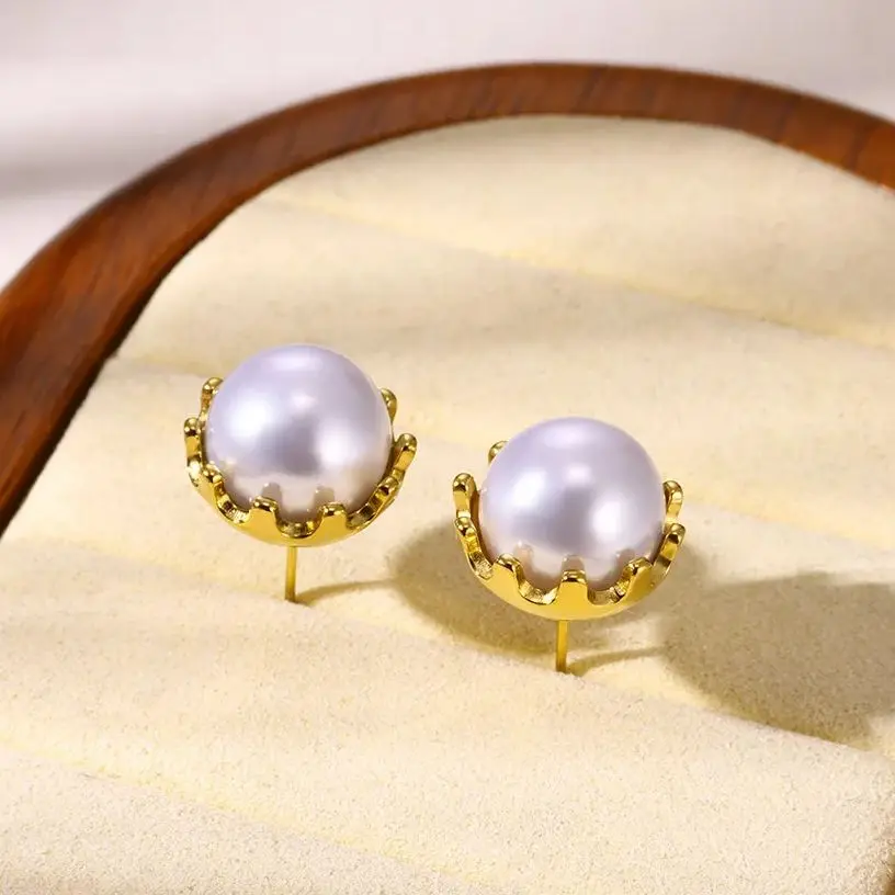 Pearl Earrings Stainless Steel for Women