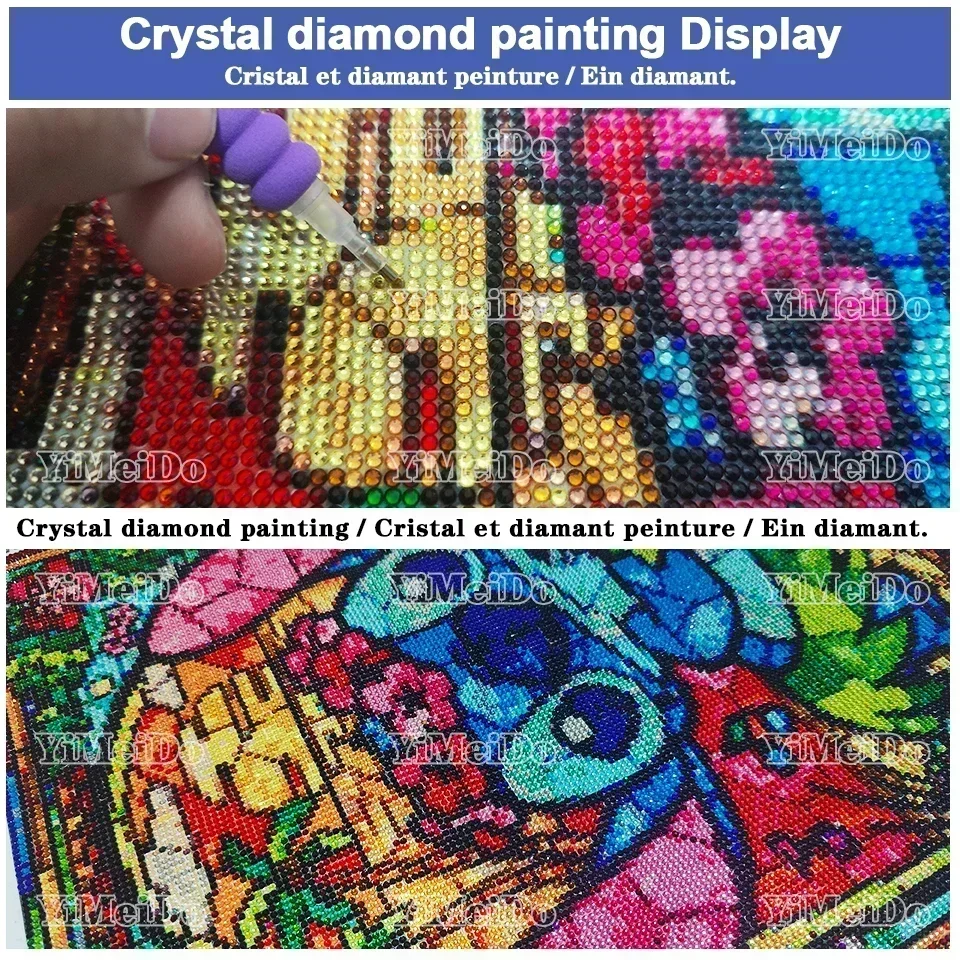 Crystal Diamond Painting Cartoon Anime Full Rhinestone Embroidery Cross Stitch Diamond Mosaic Pokemon Art Wall Decoration diamond painting cross stitch kit diamond painting kit 100%