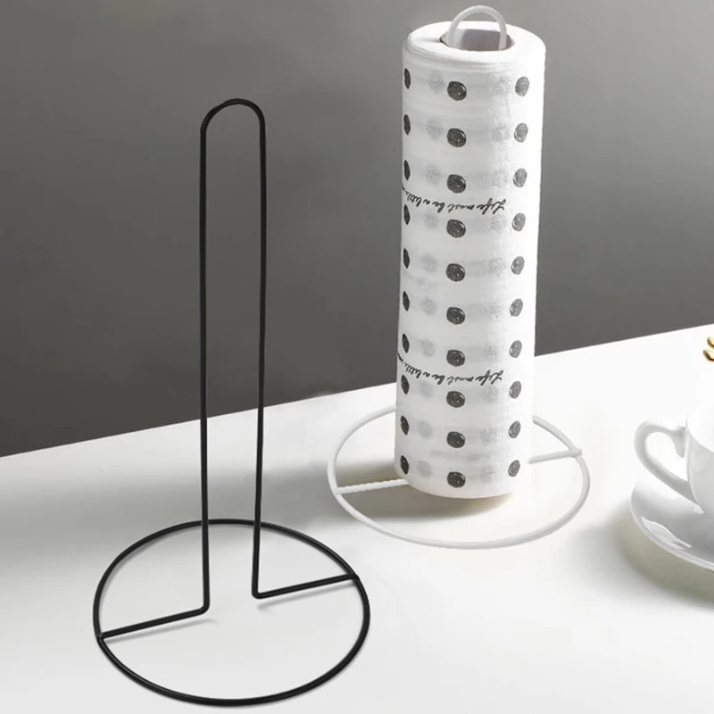 Iron Kitchen Roll Paper Towel Holder Bathroom Paper Towel Holder Dining Table Vertical Napkin Kitchen Storage Rack paper towel holder