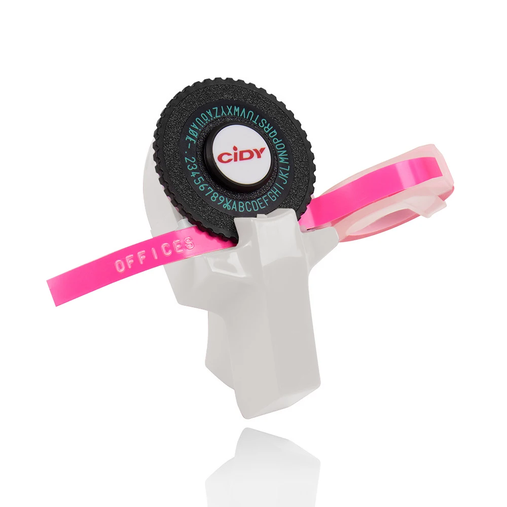 CIDY 미니 휴대용 프린터 DIY Handhold 타자기 라벨 메이커 MOTEX E101 레터링 기계 3D 엠보싱 수동 테이..