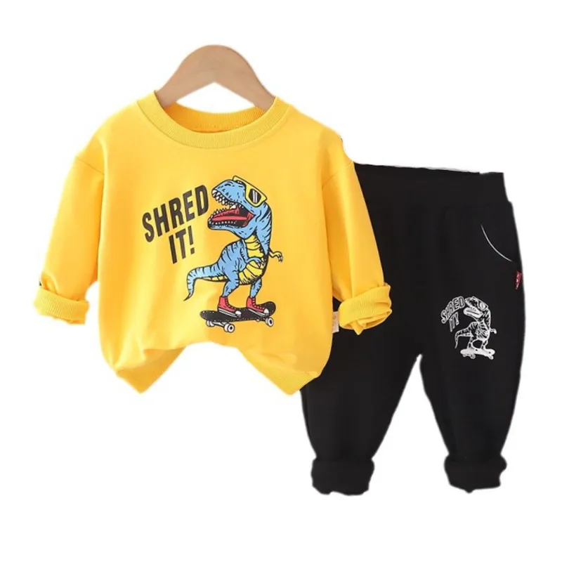 

New Spring Autumn Baby Girl Clothes Children Outfits Boys Cartoon T-Shirt Pants 2Pcs/Sets Toddler Casual Costume Kids Tracksuits