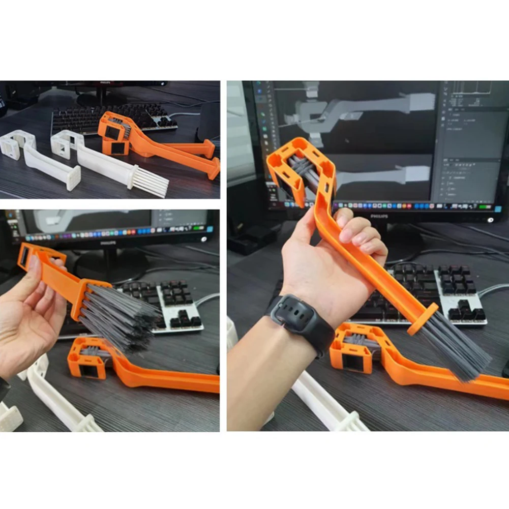 오토바이 자전거용 다기능 휴대용 자전거 체인 클리너, 더블 헤드 오토바이 체인 청소 브러시