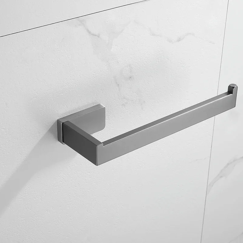 Towel Ring Bathroom Towel Stainless Steel Punch-Free Simple Hook Gun Gray Toilet Kitchen Hanging