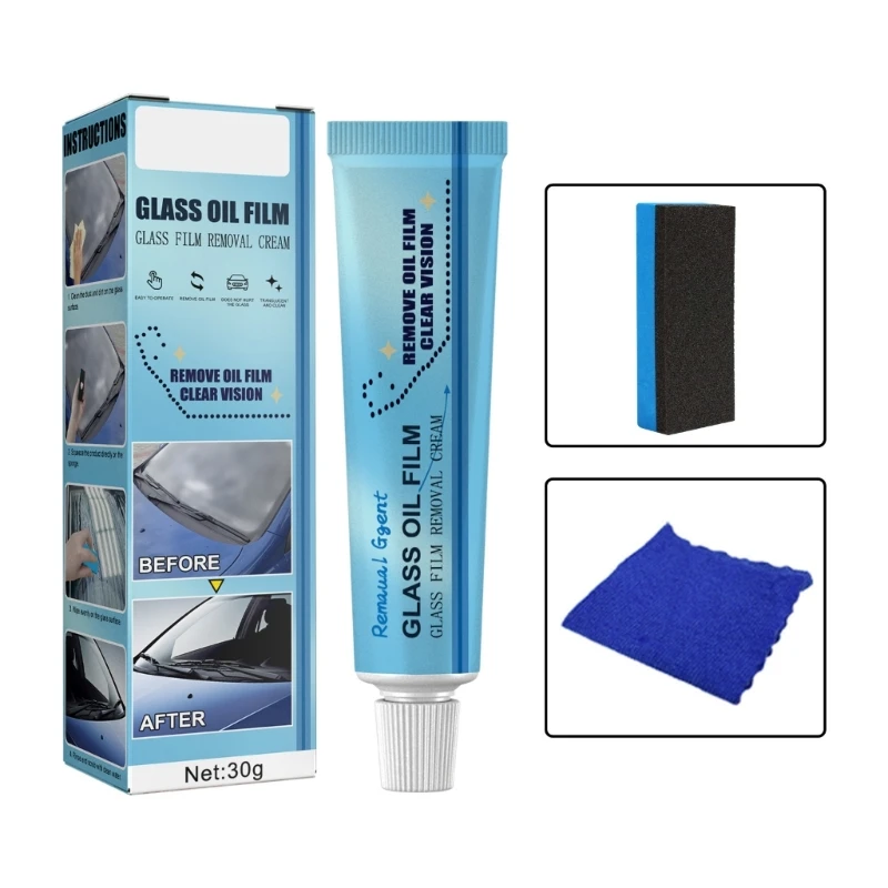 

Car Windshield Oil Film Cleaner Glass Water Spot Remover Glass Film Removal Cream Glass Oil Film Removing Paste